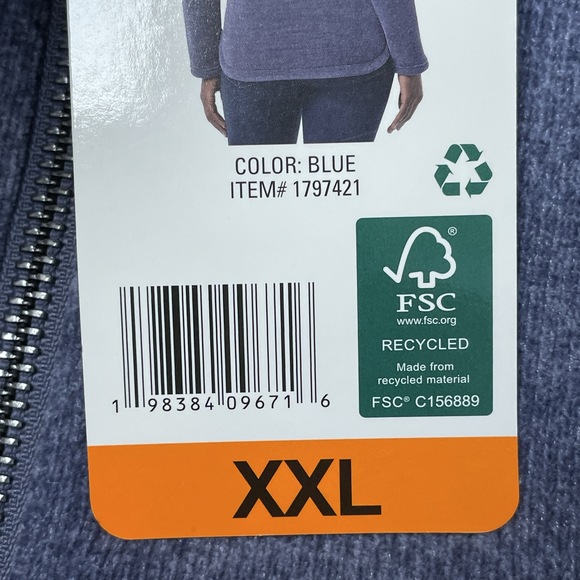 32 Degrees Women's XXL Pullover Blue Polyester H0371 - Picture 6 of 8